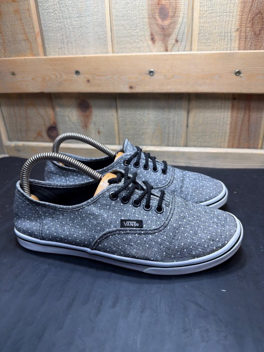 Vans Authentic Lo Pro Grey Polka Dot Women's Size 7 US 4.5 UK 37 EUR